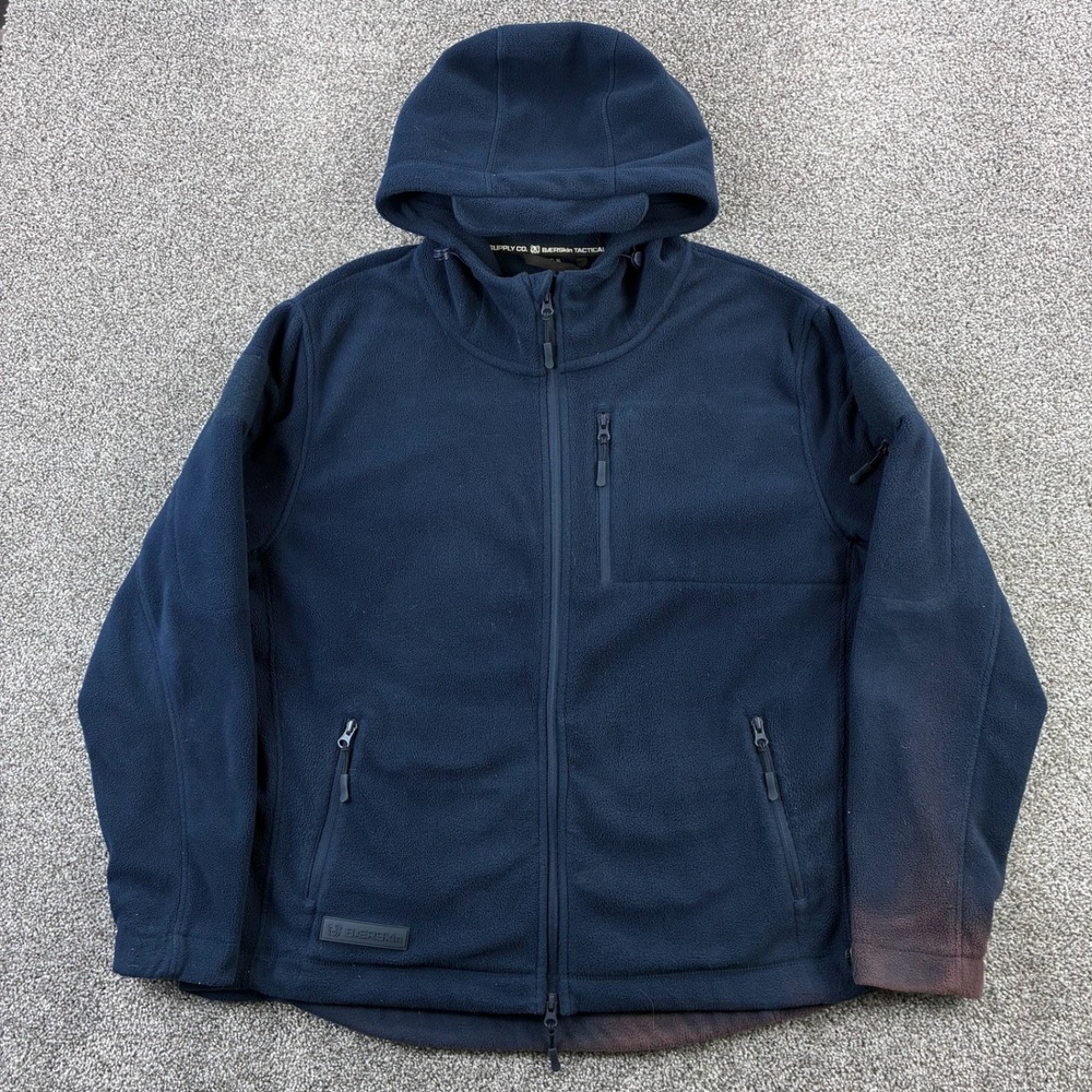 Baerskin Tactical Fleece Hoodie 4.0 Mens XL Navy Blue Jacket Full Zip Utility